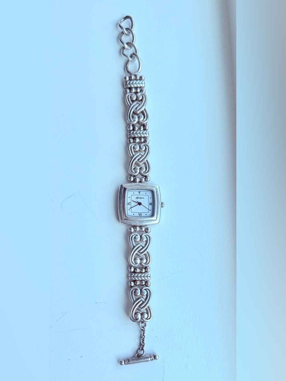Vintage 90s Brighton Santa Rosa Women’s Bracelet Watch – Ornate Silver Link Band